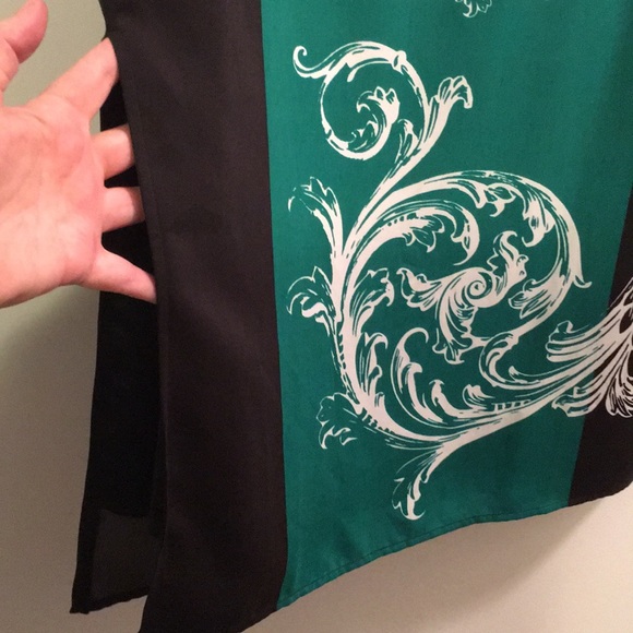 GILI black green paisley print skirt 8 NWOT - Picture 3 of 8